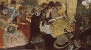 Opera performance in the restaurant Edgar Degas